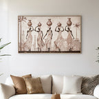 African Ladies Artistry Regalia Canvas Picture Frame - 100x60cm