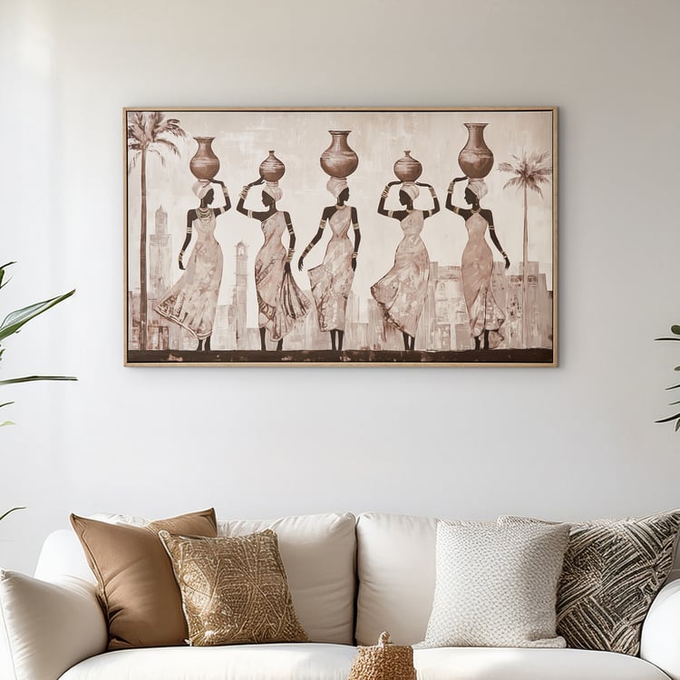 African Ladies Artistry Regalia Canvas Picture Frame - 100x60cm