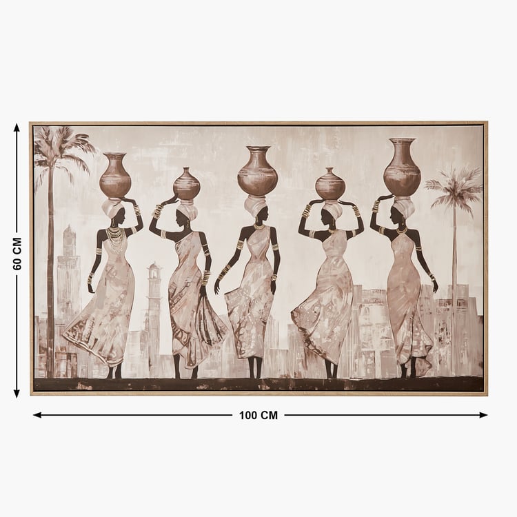 African Ladies Artistry Regalia Canvas Picture Frame - 100x60cm