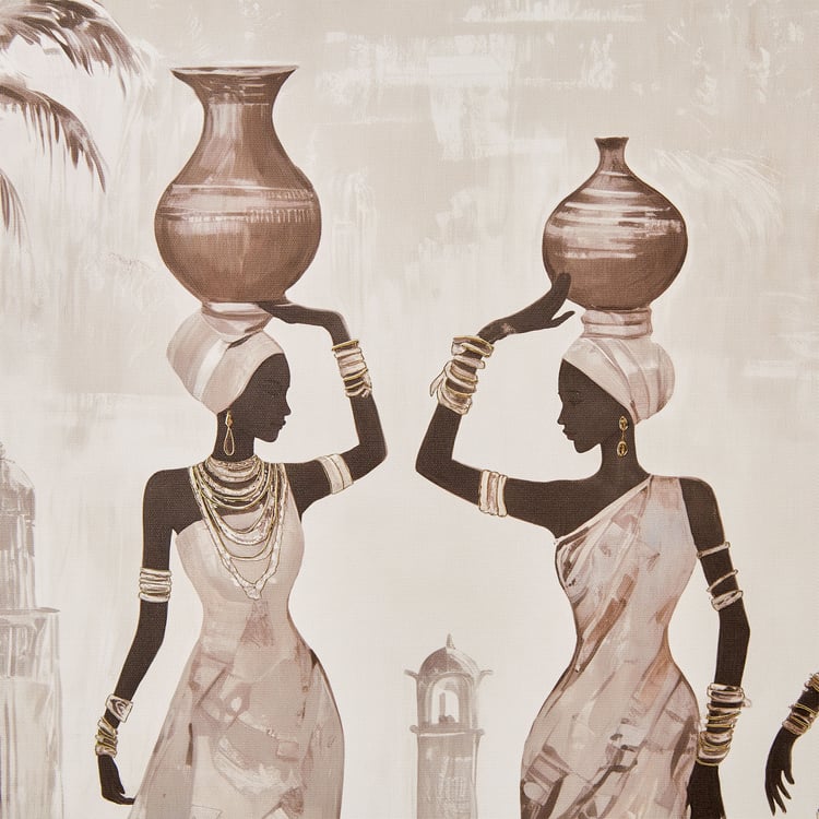 African Ladies Artistry Regalia Canvas Picture Frame - 100x60cm