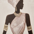 African Ladies Artistry Regalia Canvas Picture Frame - 100x60cm