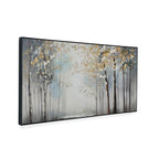 Tall Trees Canvas Wall Painting (Grey)