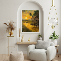 Golden Paddy Sunset